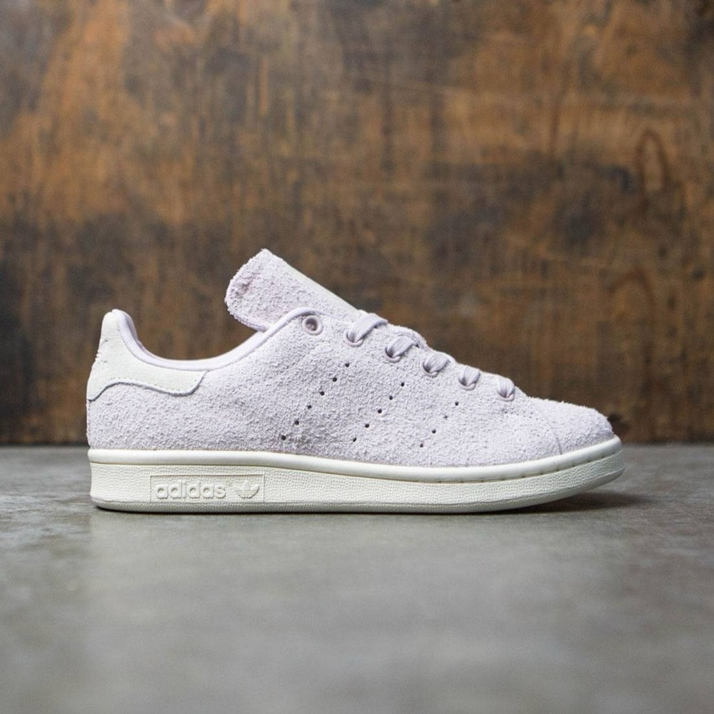 NEW Rare Adidas Stan Smith Ice Purple Raw Edge Suede Sneakers 5.5